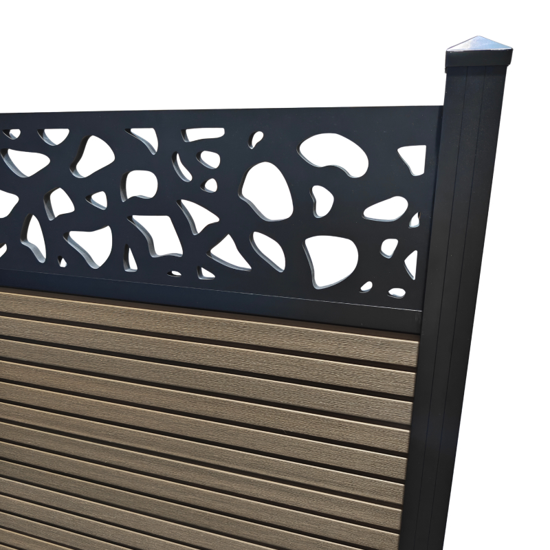 Arena Premium Plus Composite Capped Fencing Kit With Script Decorative Screen - Image 6