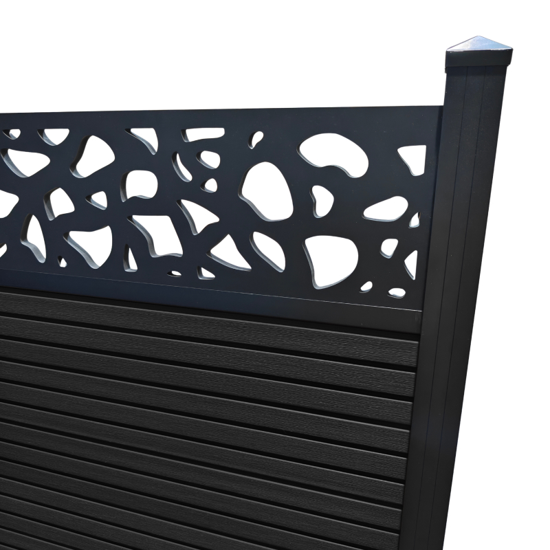 Arena Premium Plus Composite Capped Fencing Kit With Script Decorative Screen - Image 2