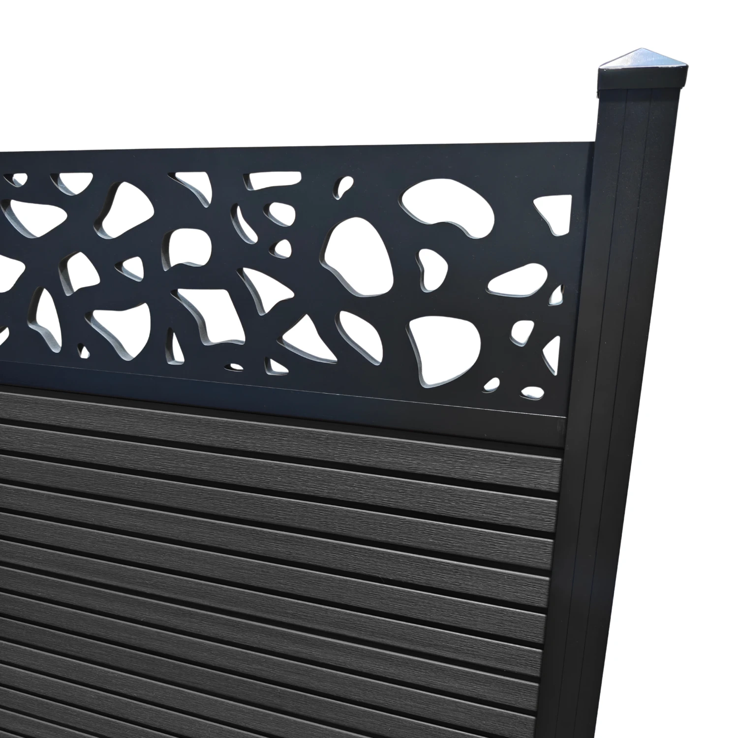 Arena Premium Plus Composite Capped Fencing Kit With Script Decorative Screen - Image 3