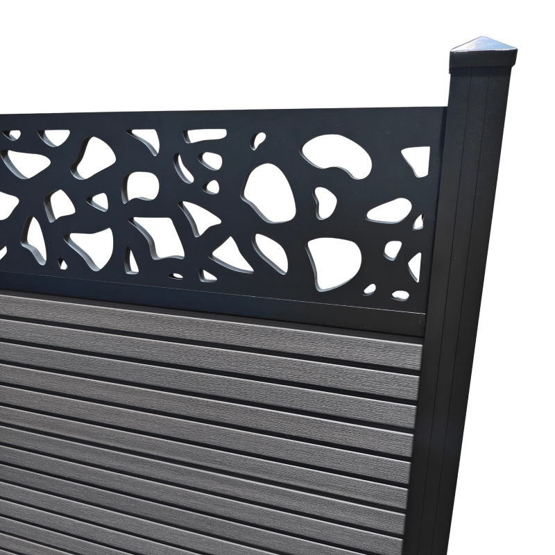 Arena Premium Plus Composite Capped Fencing Kit With Script Decorative Screen - Image 4
