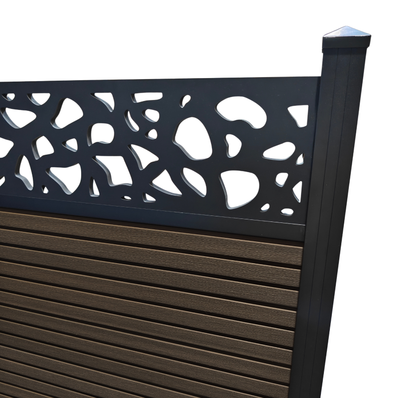 Arena Premium Plus Composite Capped Fencing Kit With Script Decorative Screen - Image 5