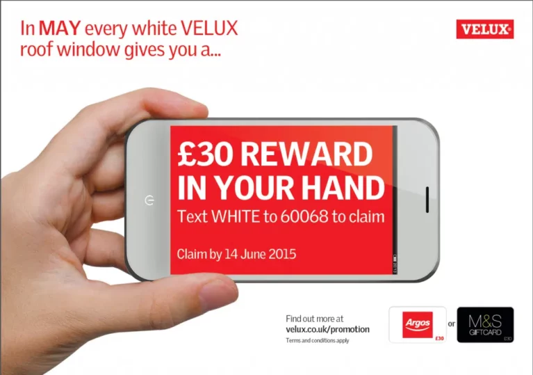 ARGOS or M&S vouchers for you from LB Roof Windows and VELUX