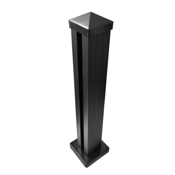 Arena Premium Aluminium Fencing Post End Kit 2400mm - Black
