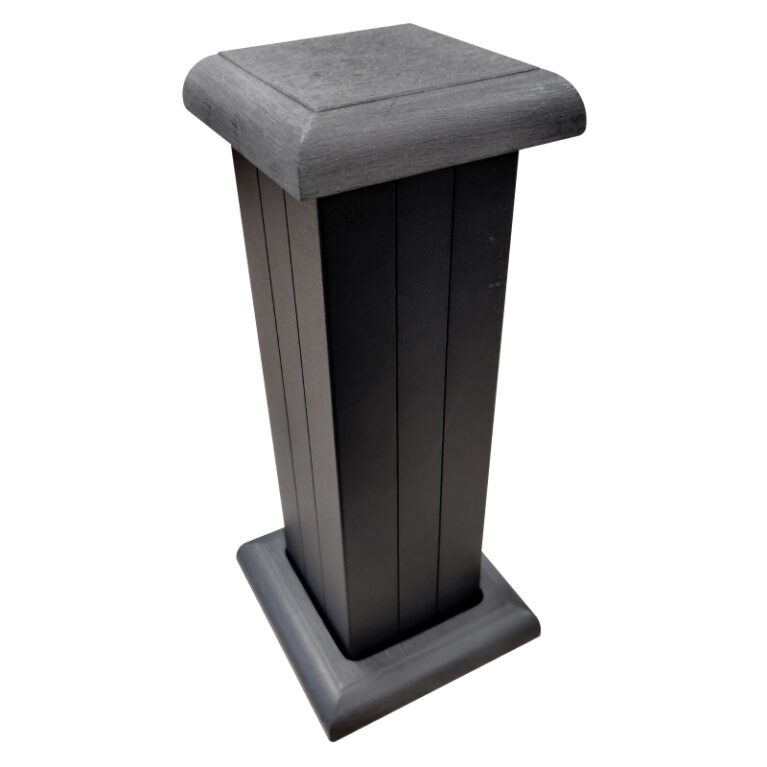 Arena Premium Aluminium Fencing Post End Kit 2400mm Black LB Supplies