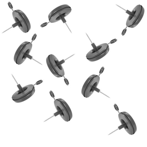 Grey Fixing Buttons - Packs of 10 - Image 2