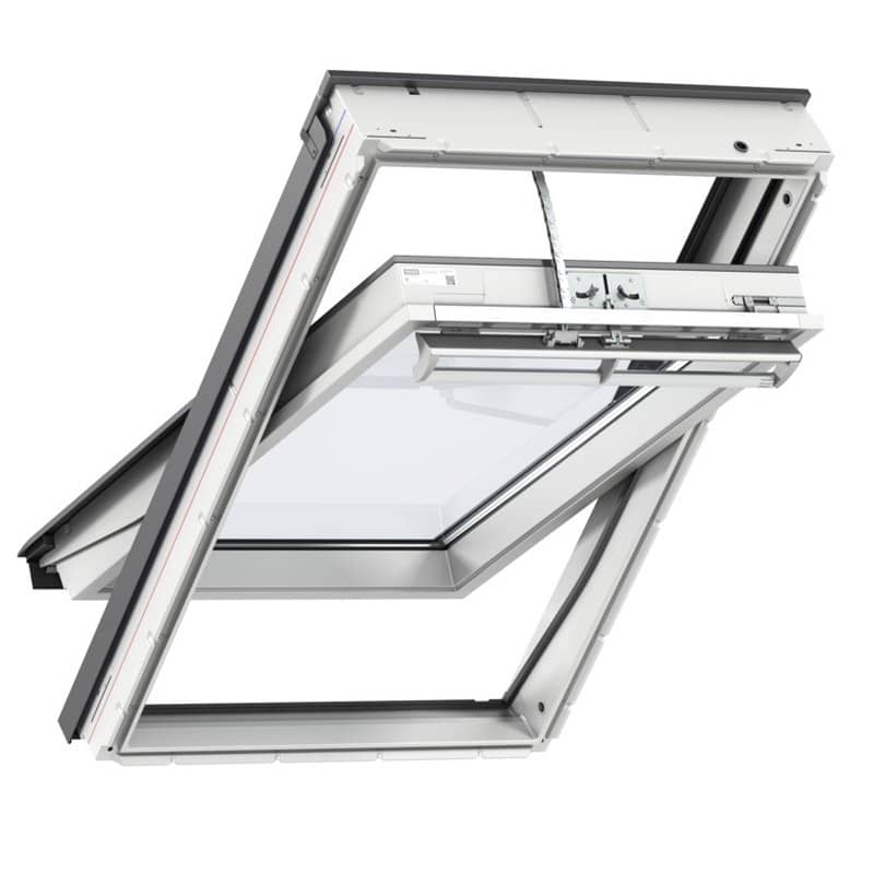 Velux Solar Centre Pivot Roof Window White Polyurethane