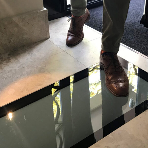 Infinity Walk On Flat Glass Rooflight - Framed