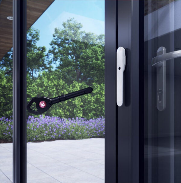 Korniche secure aluminium bi-folding door