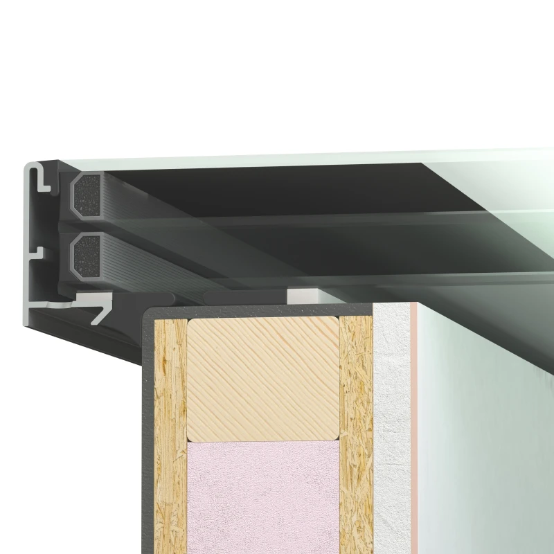 Korniche Flat Lite Frameless Flat Roof Window - Clear - Image 6