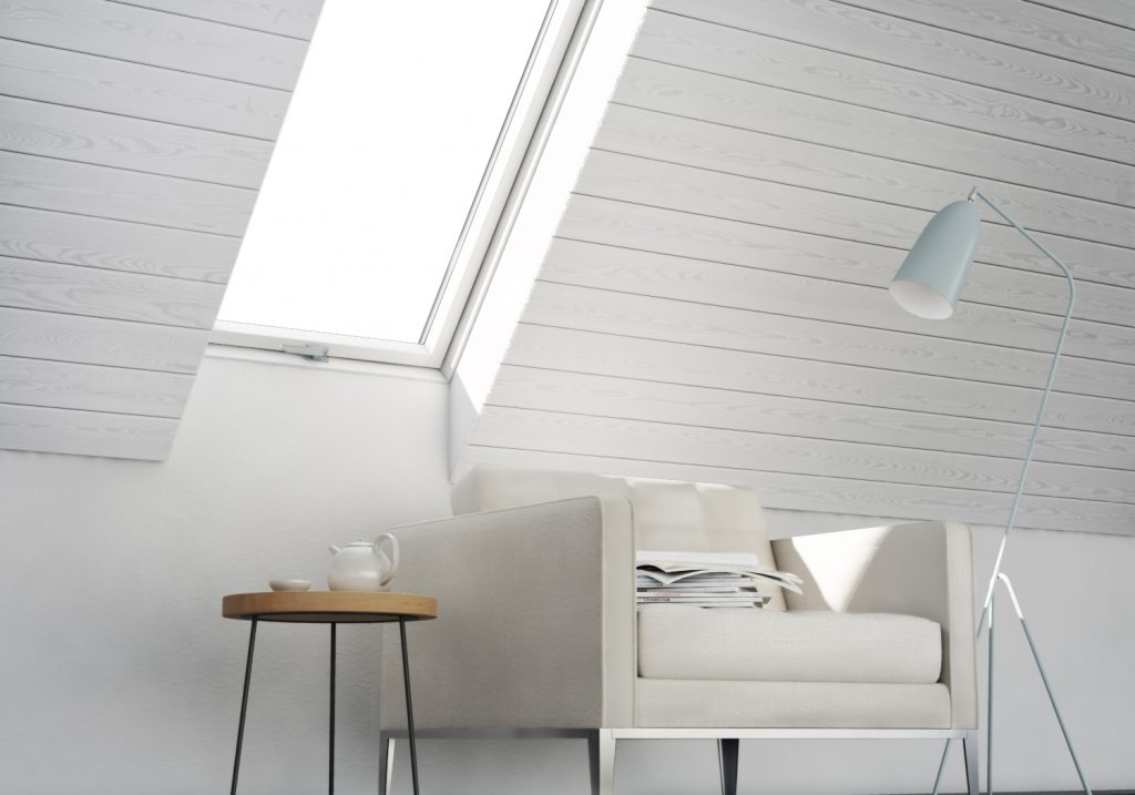 New white painted roof window is a more profitable alternative for builders