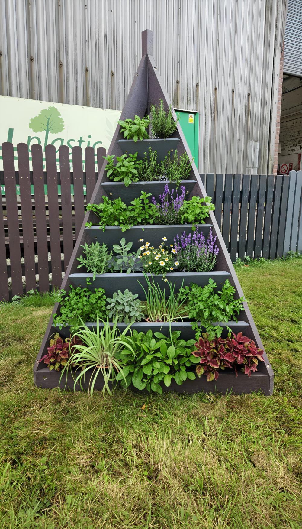 Composite Herb Pyramid assembled only - 930 x 930 x 1450 mm