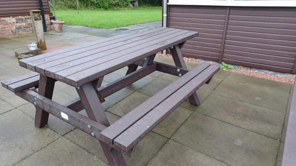 Composite Picnic Table (Laura) - 2000 x 1540 x 830 mm - Image 2